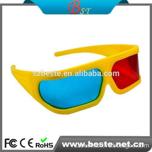 BIG frame plastic anaglyphic red blue lens 3d glasses